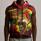 Unapologetically Black and Proud Sleeveless Zip Hoodie Africa Map with Lion - African Pride