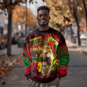 Unapologetically Black and Proud Sweatshirt Africa Map with Lion
