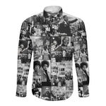 African Long Sleeve Button Shirt Black Power Images