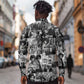 African Long Sleeve Button Shirt Black Power Images