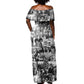 African Off Shoulder Maxi Dress Black Power Images