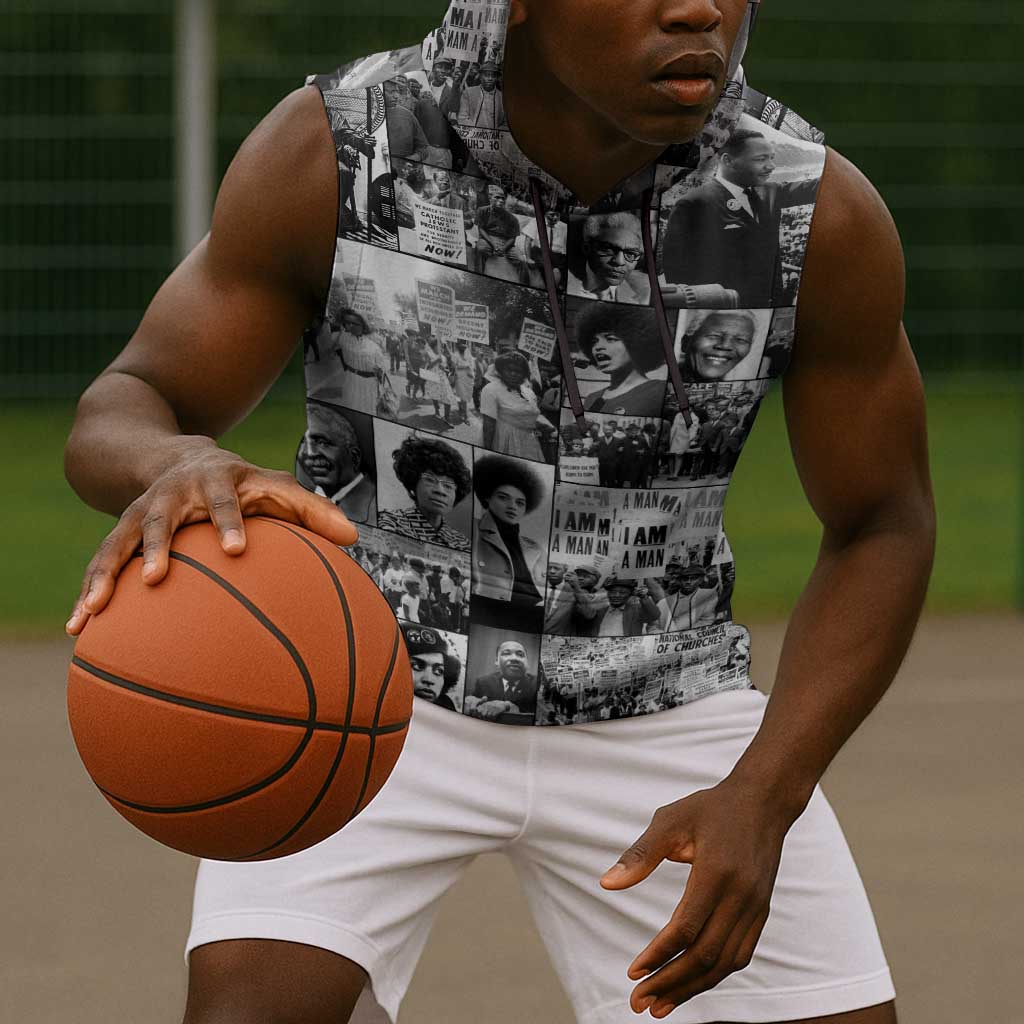 African Sleeveless Hoodie Black Power Images - African Pride