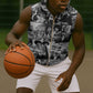 African Sleeveless Zip Hoodie Black Power Images - African Pride