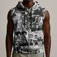 African Sleeveless Zip Hoodie Black Power Images - African Pride