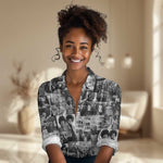 African Women Casual Shirt Black Power Images DT02