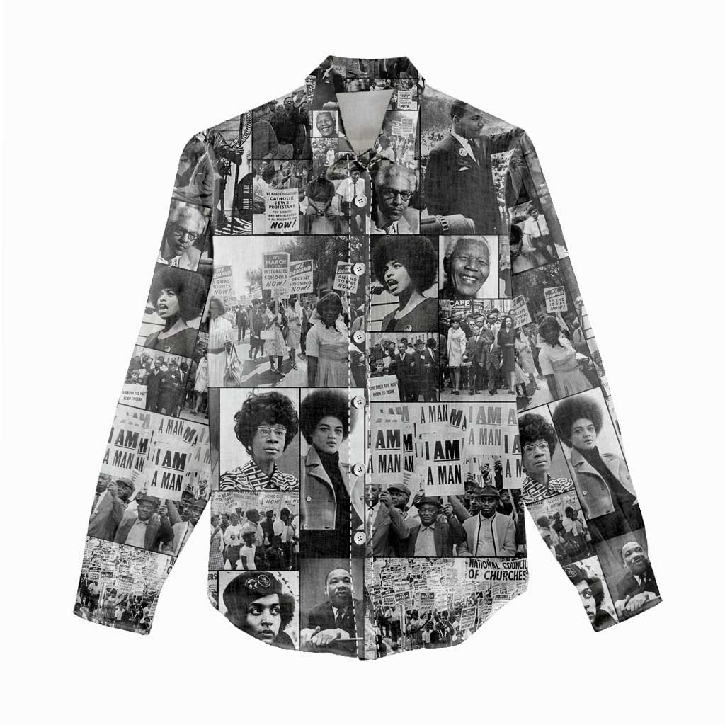 African Women Casual Shirt Black Power Images DT02