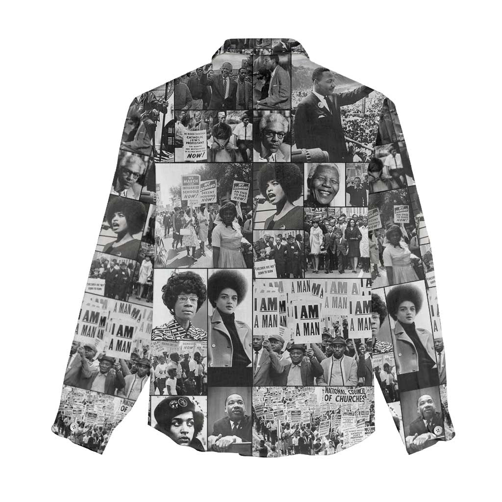 African Women Casual Shirt Black Power Images DT02
