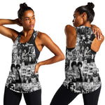 African Women Racerback Tank Black Power Images