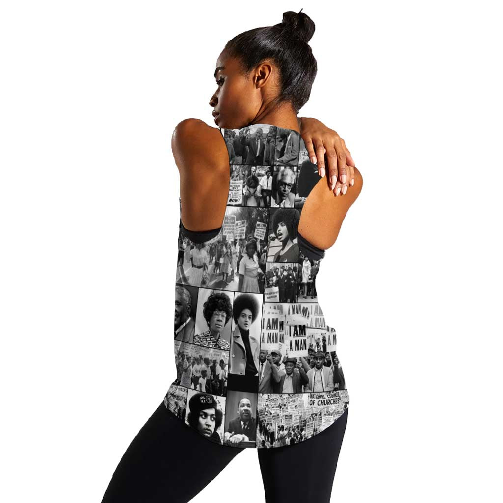 African Women Racerback Tank Black Power Images