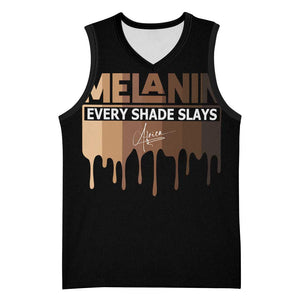 Every Shade Slays Melanin Basketball Jersey African Signature - African Pride
