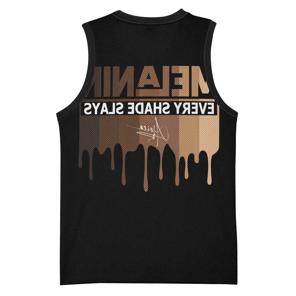 Every Shade Slays Melanin Basketball Jersey African Signature - African Pride