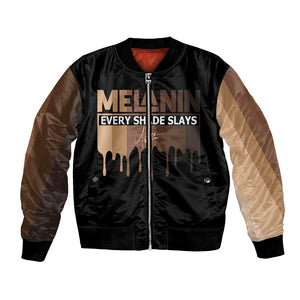 Every Shade Slays Melanin Bomber Jacket African Signature
