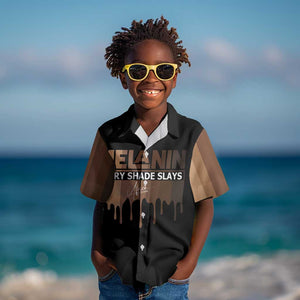 Every Shade Slays Melanin Kid Hawaiian Shirt African Signature