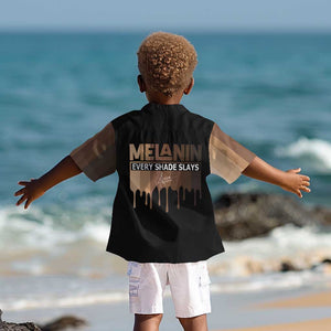 Every Shade Slays Melanin Kid Hawaiian Shirt African Signature