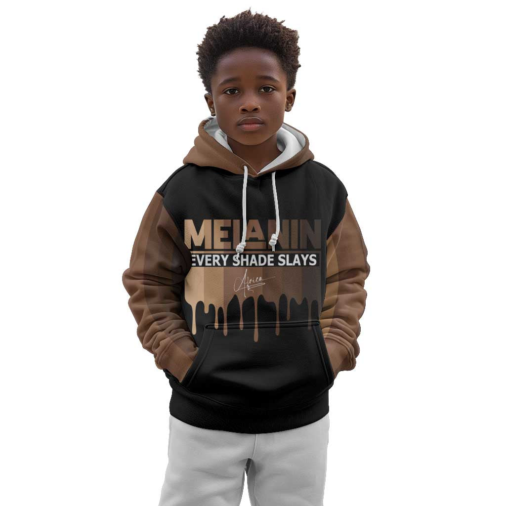 Every Shade Slays Melanin Kid Hoodie African Signature