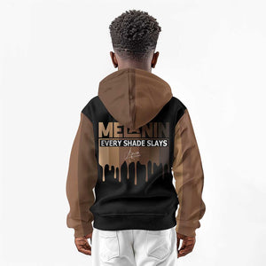 Every Shade Slays Melanin Kid Hoodie African Signature