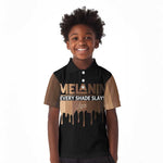 Every Shade Slays Melanin Kid Polo Shirt African Signature