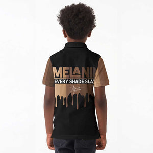 Every Shade Slays Melanin Kid Polo Shirt African Signature