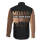 Every Shade Slays Melanin Long Sleeve Button Shirt African Signature