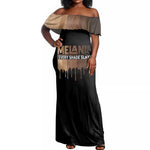 Every Shade Slays Melanin Off Shoulder Maxi Dress African Signature