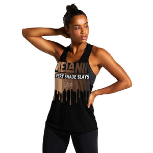 Every Shade Slays Melanin Women Racerback Tank African Signature