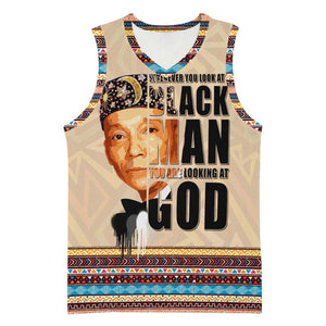 The Most Honorable Elijah Muhammad Basketball Jersey Black Man DT02