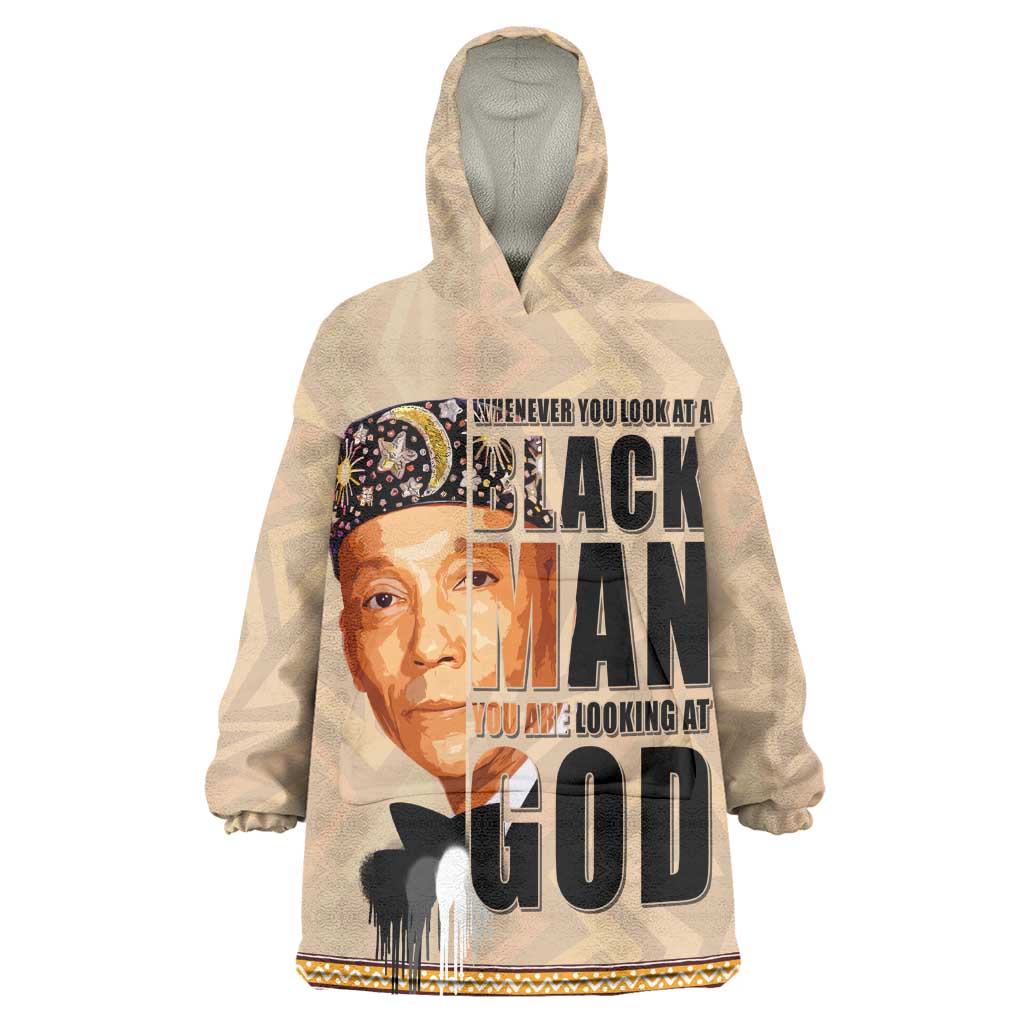 The Most Honorable Elijah Muhammad KId Wearable Blanket Hoodie Black Man