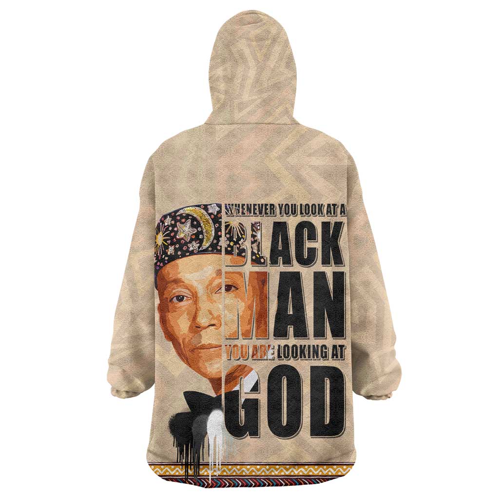 The Most Honorable Elijah Muhammad KId Wearable Blanket Hoodie Black Man