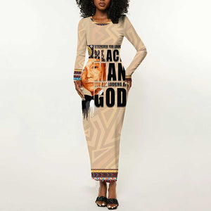 The Most Honorable Elijah Muhammad Long Sleeve Bodycon Dress Black Man DT02