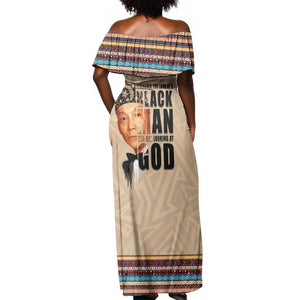 The Most Honorable Elijah Muhammad Off Shoulder Maxi Dress Black Man