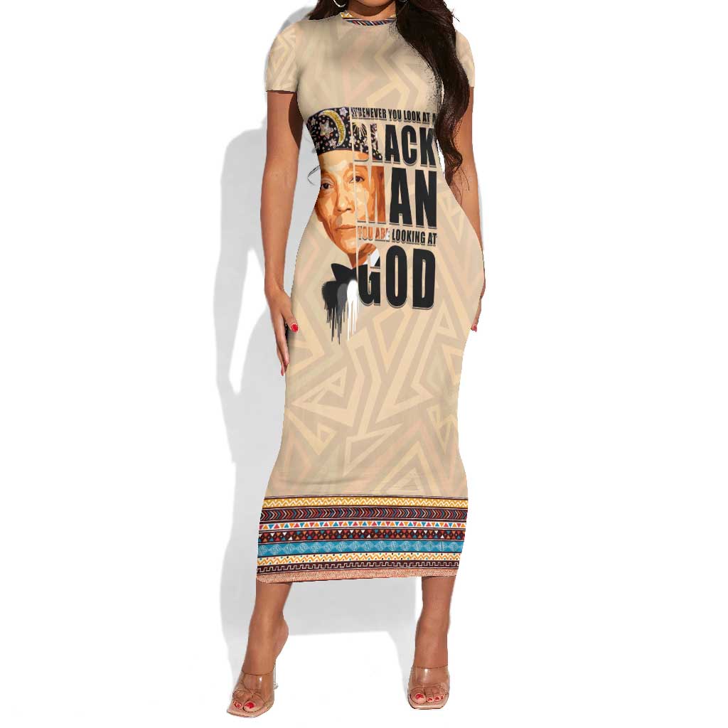 The Most Honorable Elijah Muhammad Short Sleeve Bodycon Dress Black Man DT02