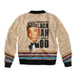 The Most Honorable Elijah Muhammad Sleeve Zip Bomber Jacket Black Man