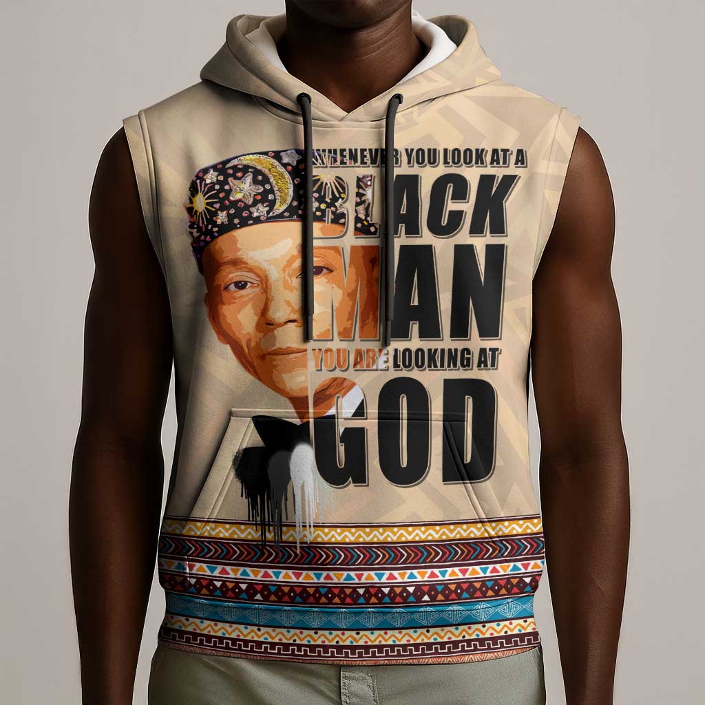 The Most Honorable Elijah Muhammad Sleeveless Hoodie Black Man - African Pride