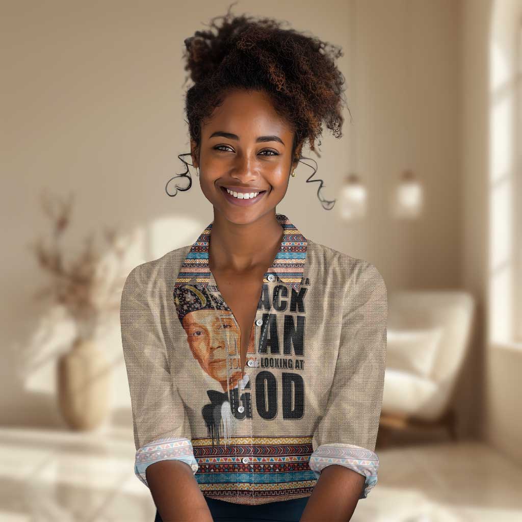 The Most Honorable Elijah Muhammad Women Casual Shirt Black Man DT02