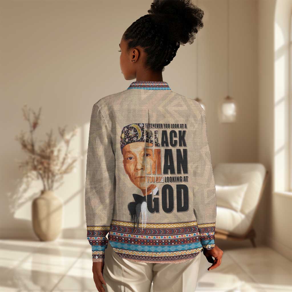 The Most Honorable Elijah Muhammad Women Casual Shirt Black Man DT02