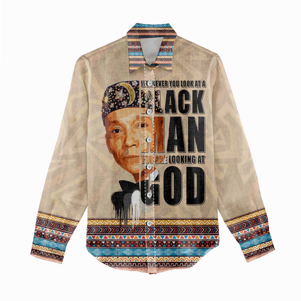 The Most Honorable Elijah Muhammad Women Casual Shirt Black Man DT02