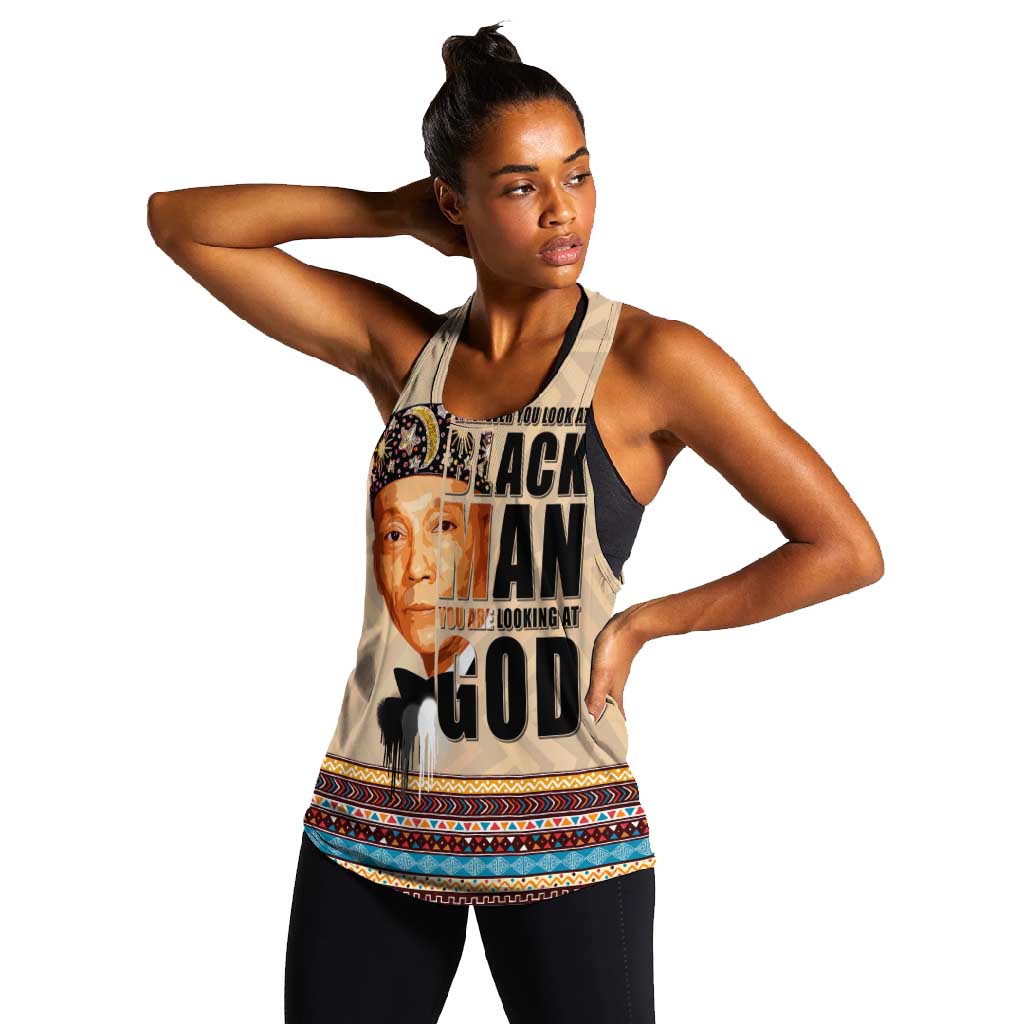 The Most Honorable Elijah Muhammad Women Racerback Tank Black Man
