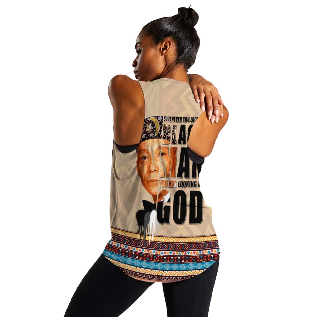 The Most Honorable Elijah Muhammad Women Racerback Tank Black Man