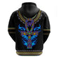 Egyptian Ankh Golden Blue Fire Zip Hoodie
