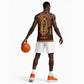 Personalized Anubis Basketball Jersey Ancient Egyptian Pattern In Red - African Pride