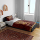 Personalized Anubis Bedding Set Ancient Egyptian Pattern In Red