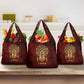 Personalized Anubis Grocery Bag Ancient Egyptian Pattern In Red