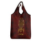 Personalized Anubis Grocery Bag Ancient Egyptian Pattern In Red