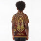 Personalized Anubis Kid Polo Shirt Ancient Egyptian Pattern In Red