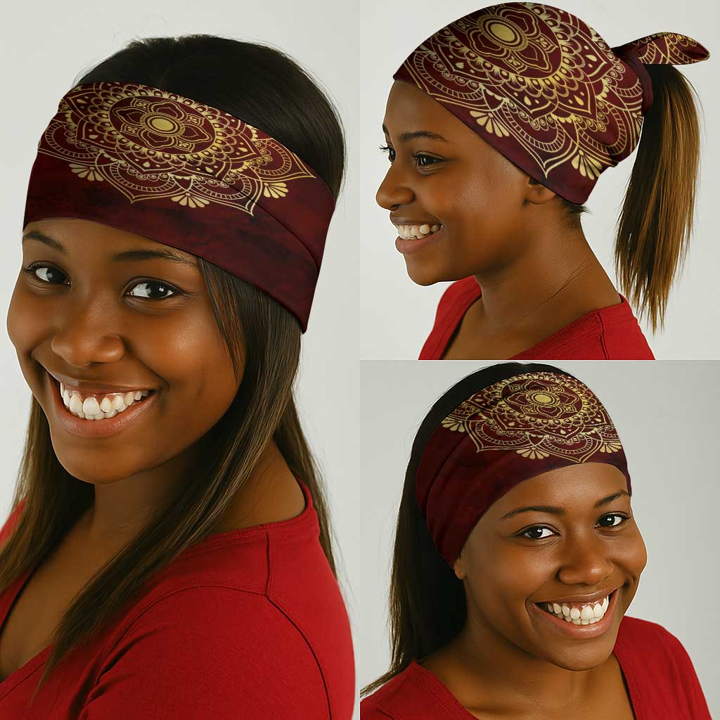 Anubis Neck Gaiter Ancient Egyptian Pattern In Red - African Pride