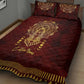 Personalized Anubis Quilt Bed Set Ancient Egyptian Pattern In Red