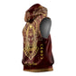 Personalized Anubis Sleeveless Hoodie Ancient Egyptian Pattern In Red - African Pride
