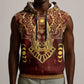 Personalized Anubis Sleeveless Hoodie Ancient Egyptian Pattern In Red - African Pride