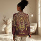 Personalized Anubis Women Casual Shirt Ancient Egyptian Pattern In Red DT02