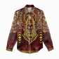 Personalized Anubis Women Casual Shirt Ancient Egyptian Pattern In Red DT02